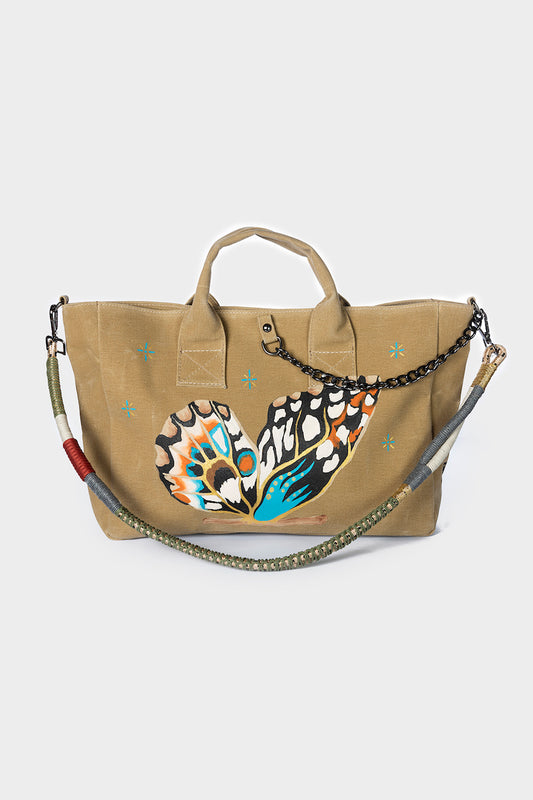 Look Project - Camel Butterfly City Bag