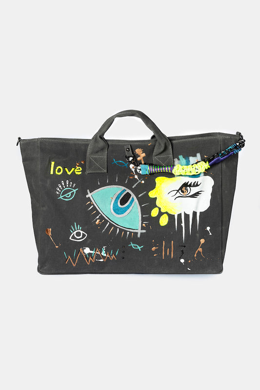 Look Project - Antrasit Ellie the Eyes Plaj Çantası