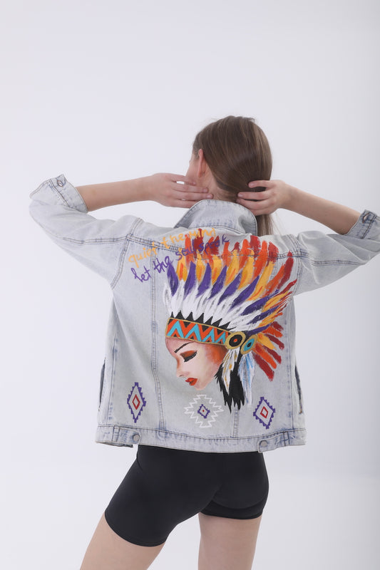 Look Project - Kızılderili Denim Ceket