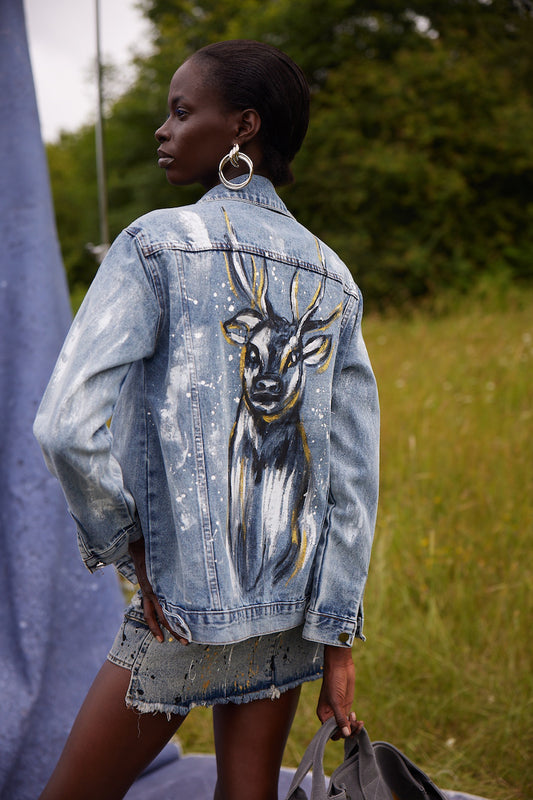 Les Arc Denim Ceket - Mavi