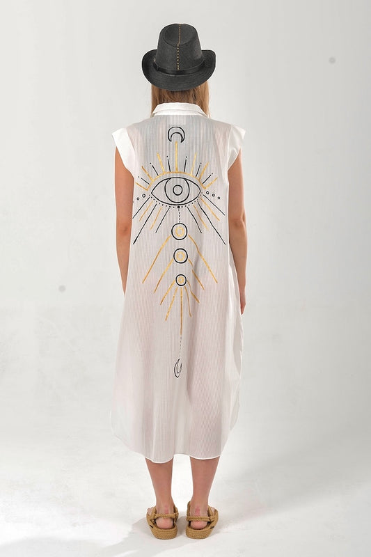 Look Project - Magus White Elbise Gömlek