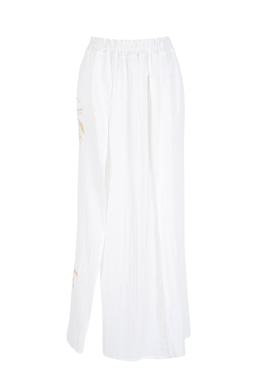 Palm Pareo Skirt - White
