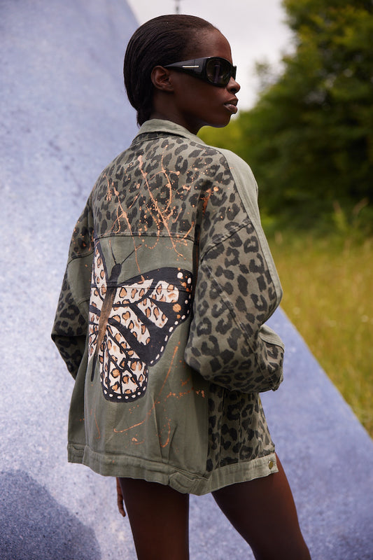 Papillion Canvas Jacket - Leopard