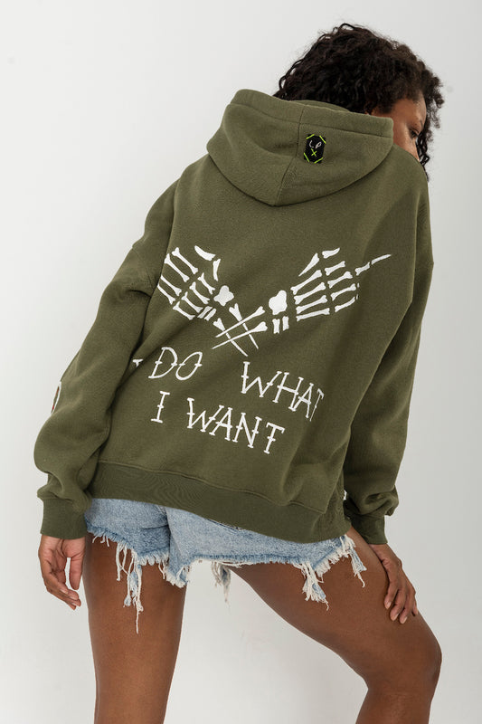Look Project - Skull - Hand Painted Hoodie