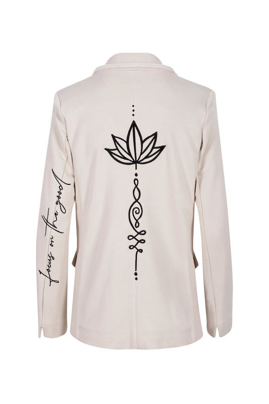 Unalome Sweat Blazer Jacket - Stone