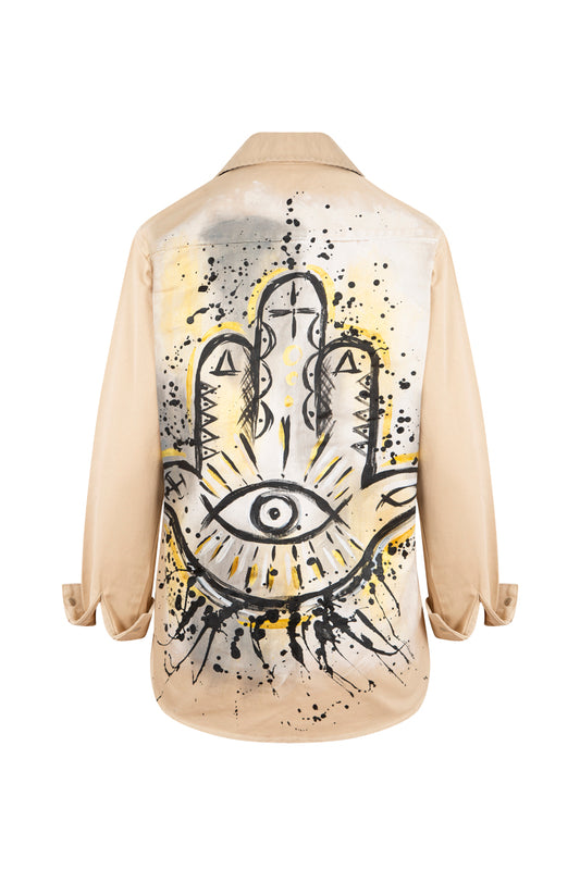Fatima Canvas Jacket - Ecru