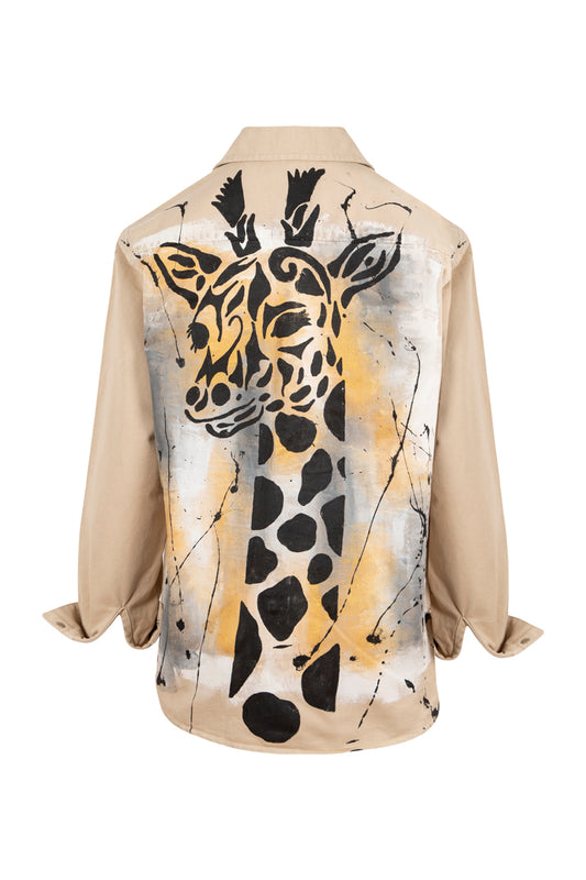 Galia The Giraffe Denim Ceket - Ekru