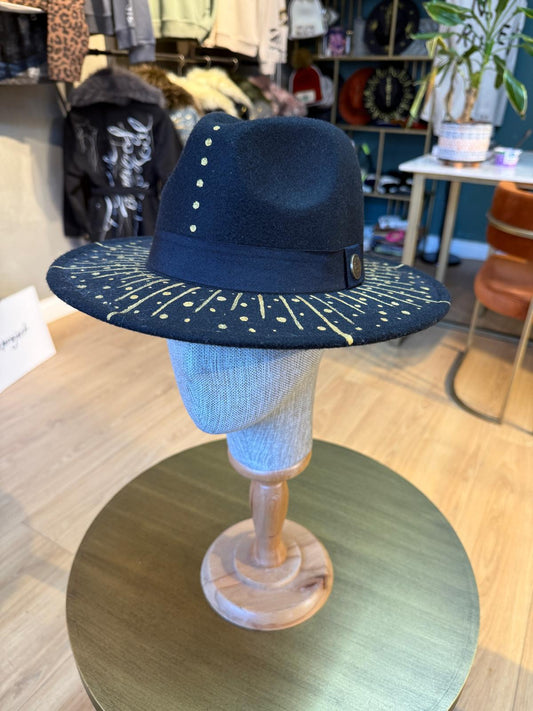 Felt Fedora Hat 09-Black