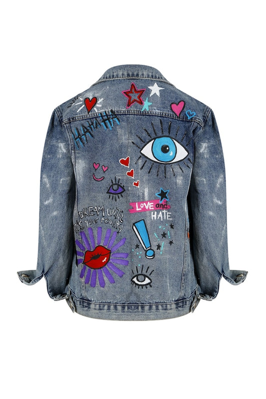 Love&Hate Denim Ceket - Mavi