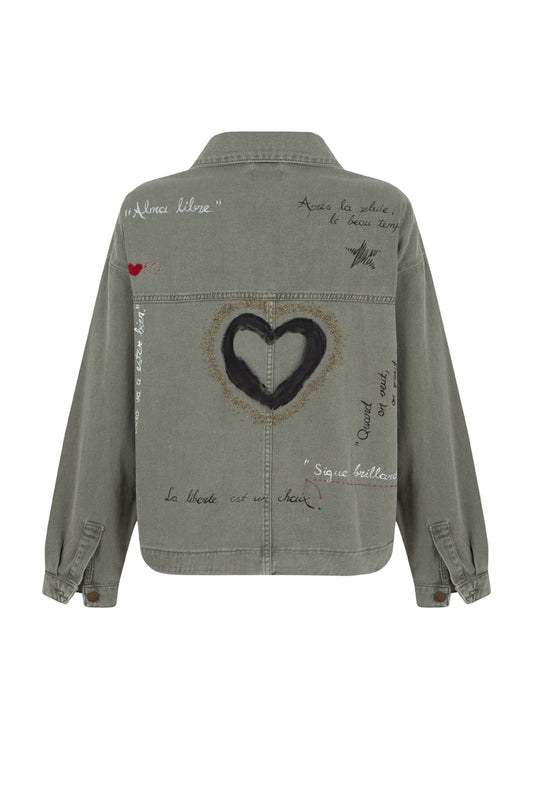 Love Canvas Jacket - Khaki
