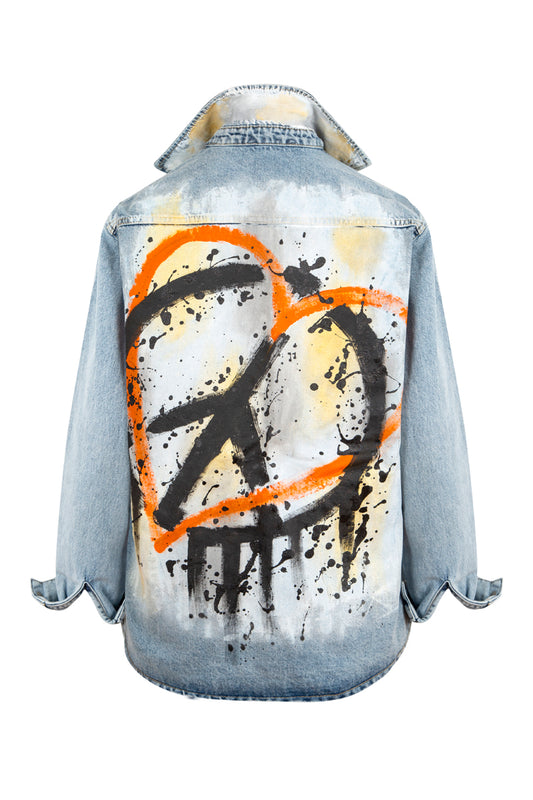 Love&Peace Denim Jacket - Blue
