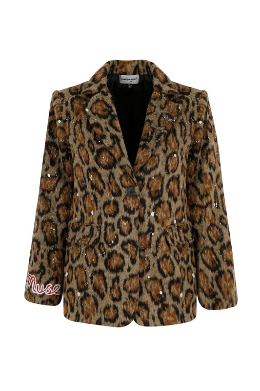 Muse Blazer Jacket - Leopard