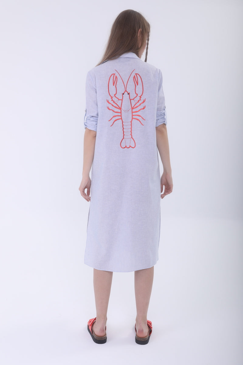 Look Project - Lobsy Stripe Gömlek Elbise