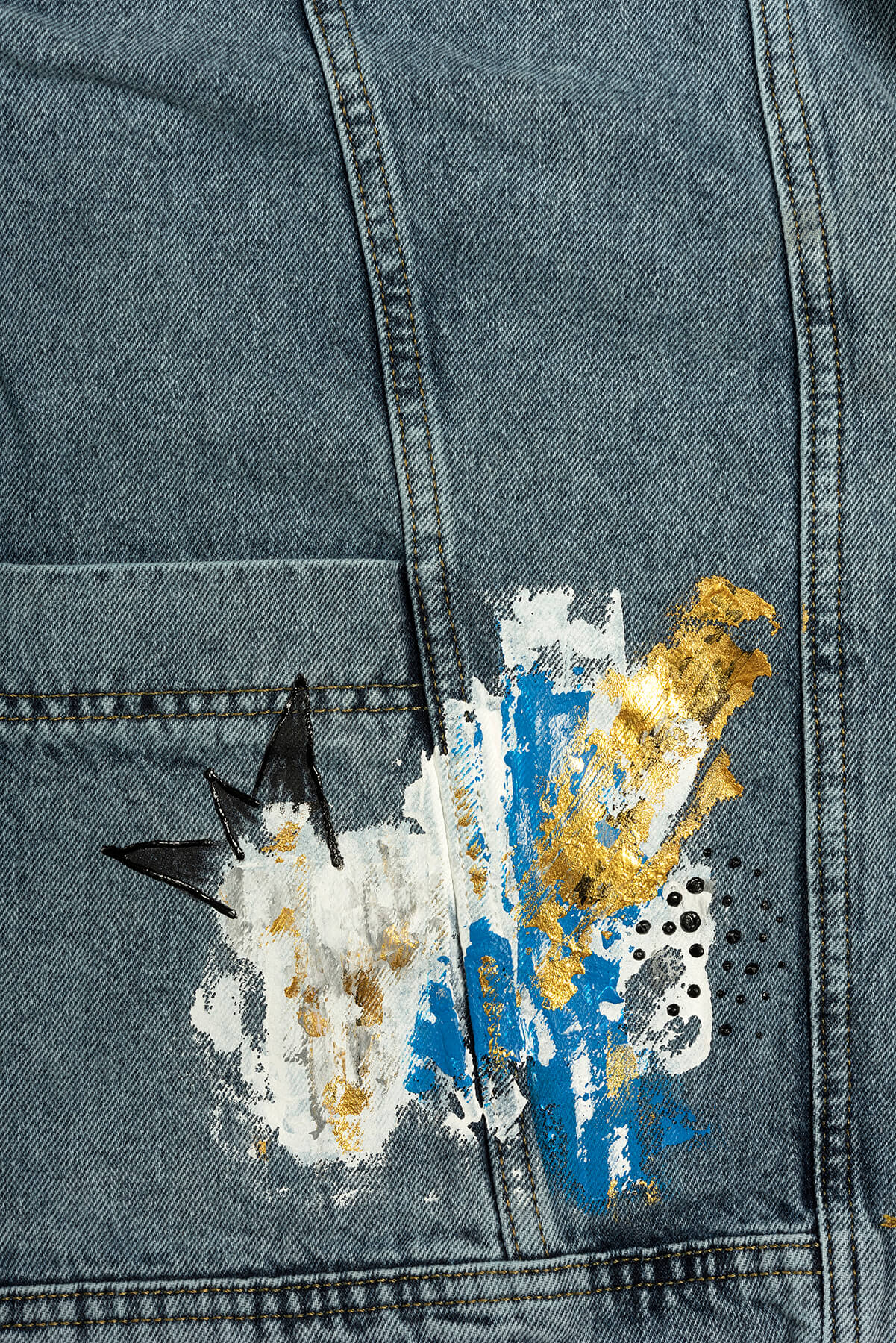 Look Project - Abstract Denim Yelek