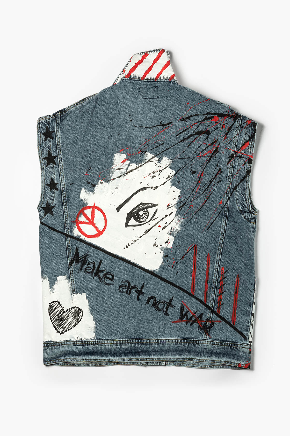 Look Project - Art vs War Denim Yelek