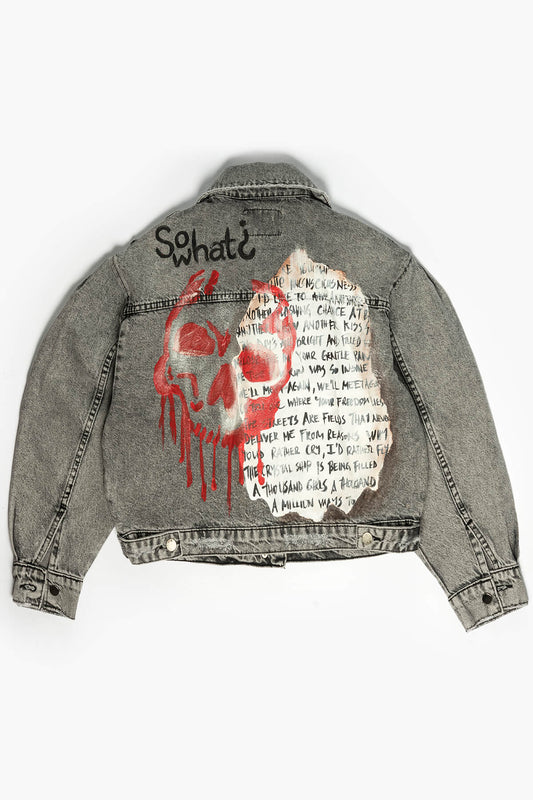Look Project - So What - Gri Denim Bomber