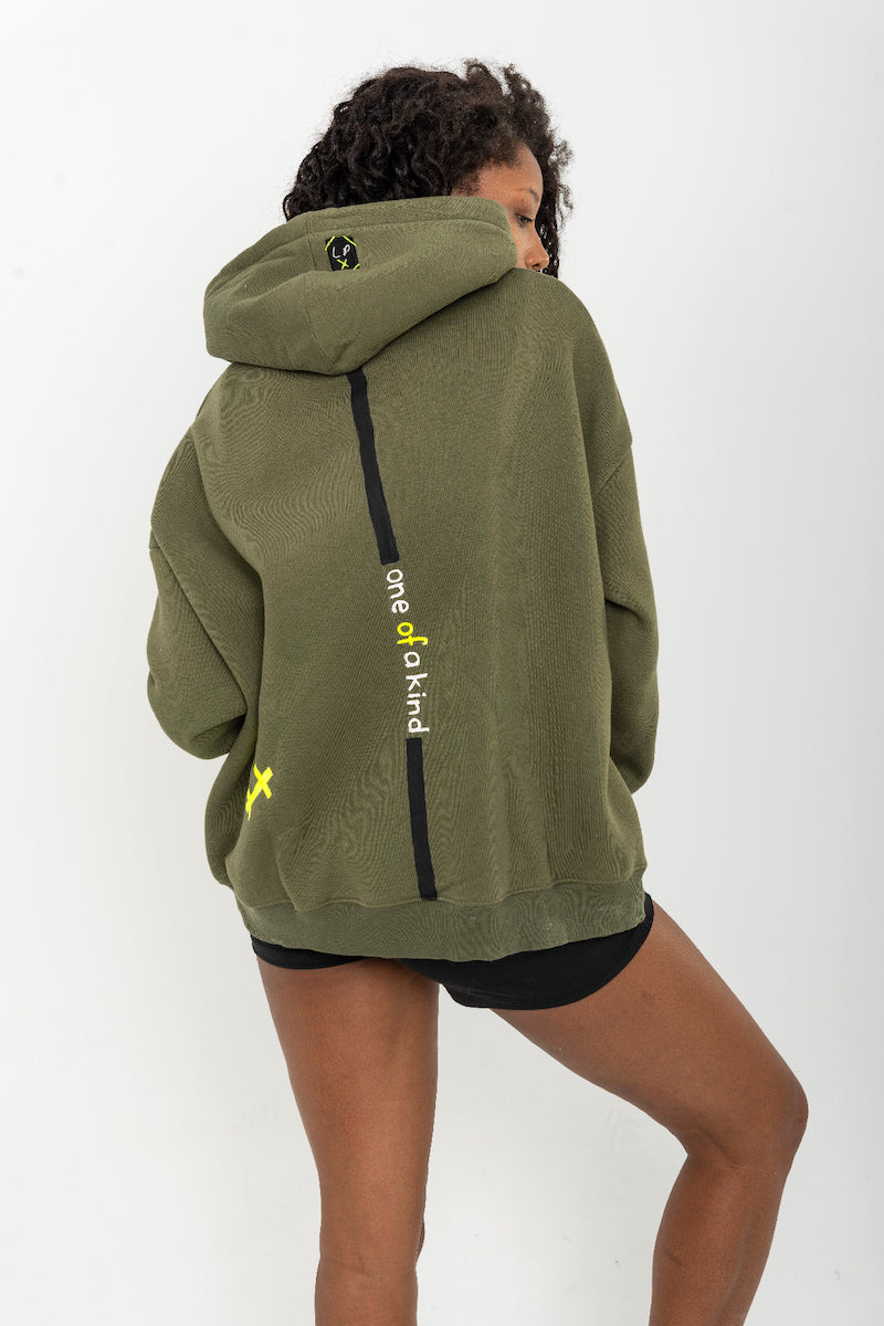 Look Project - Barcode - Hand Painted Hoodie