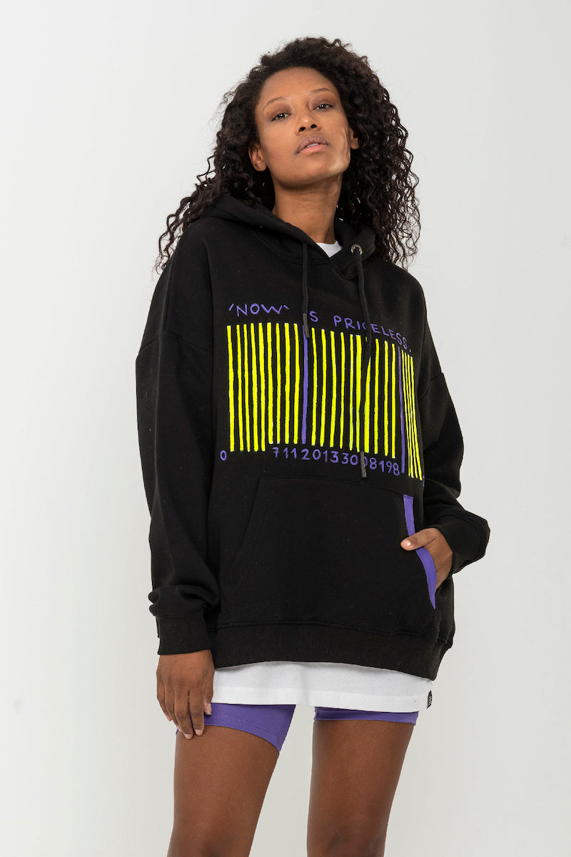 Look Project - Barcode - Hand Painted Hoodie