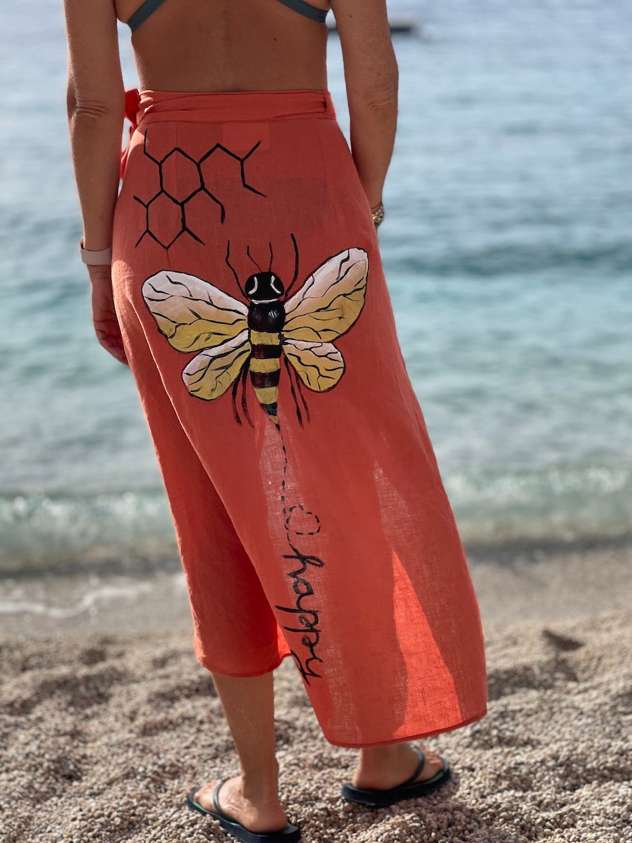 Look Project - Bee Happy Kırmızı Pareo