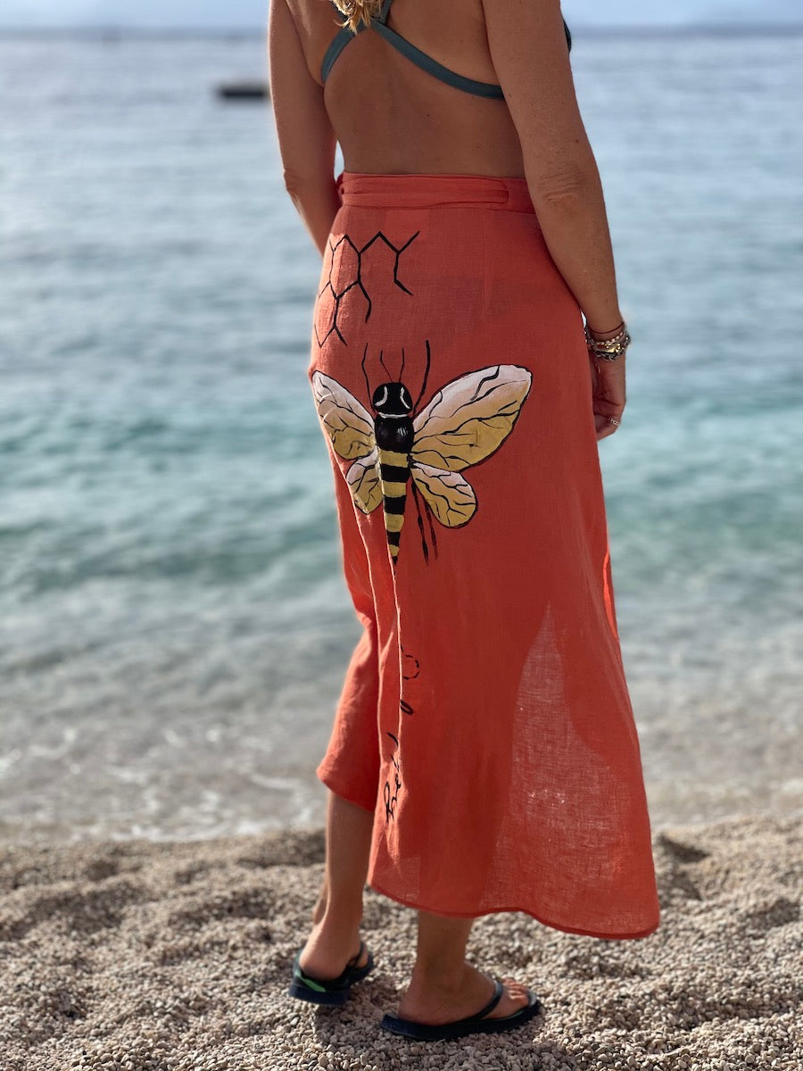 Look Project - Bee Happy Kırmızı Pareo