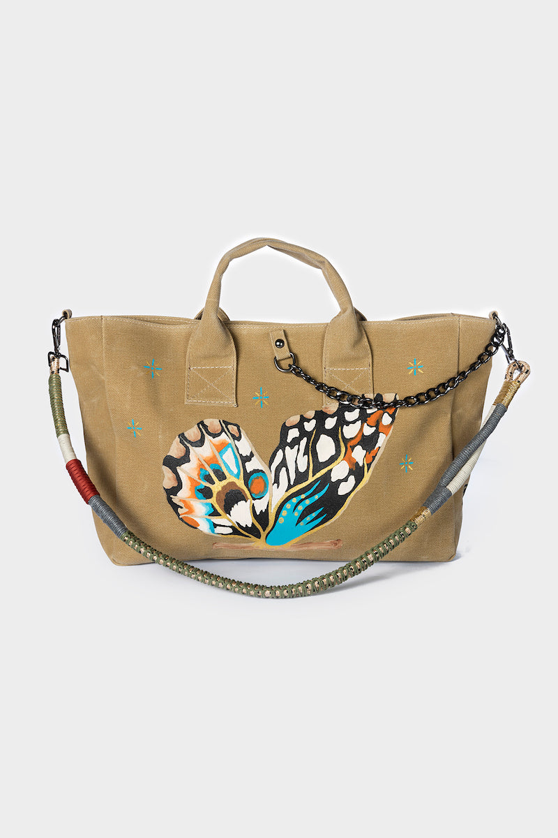 Look Project - Camel Butterfly City Bag