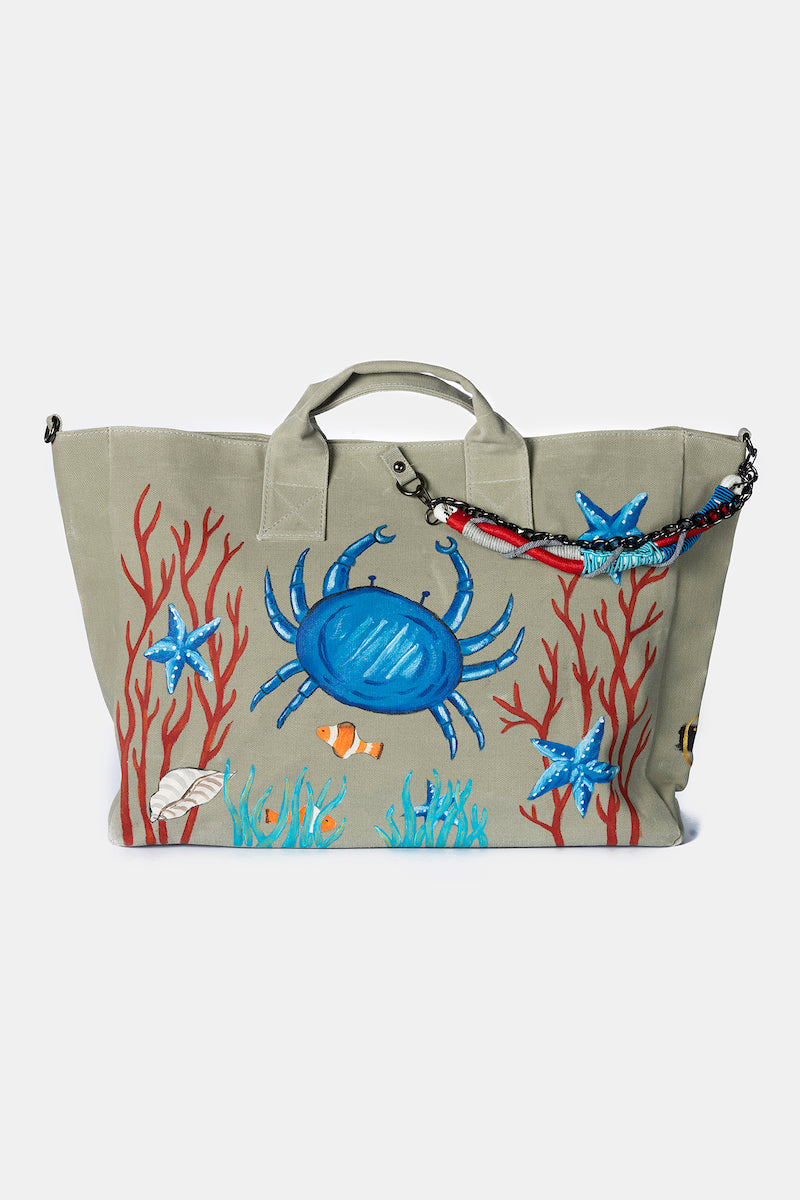 Look Project - Kum Rengi Chloe the Crab Plaj Çantası