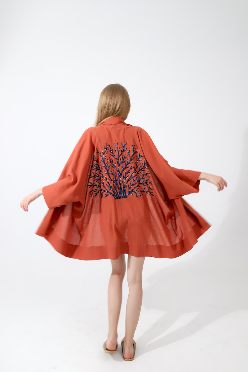 Look Project - Coral Effect Kimono Ginger