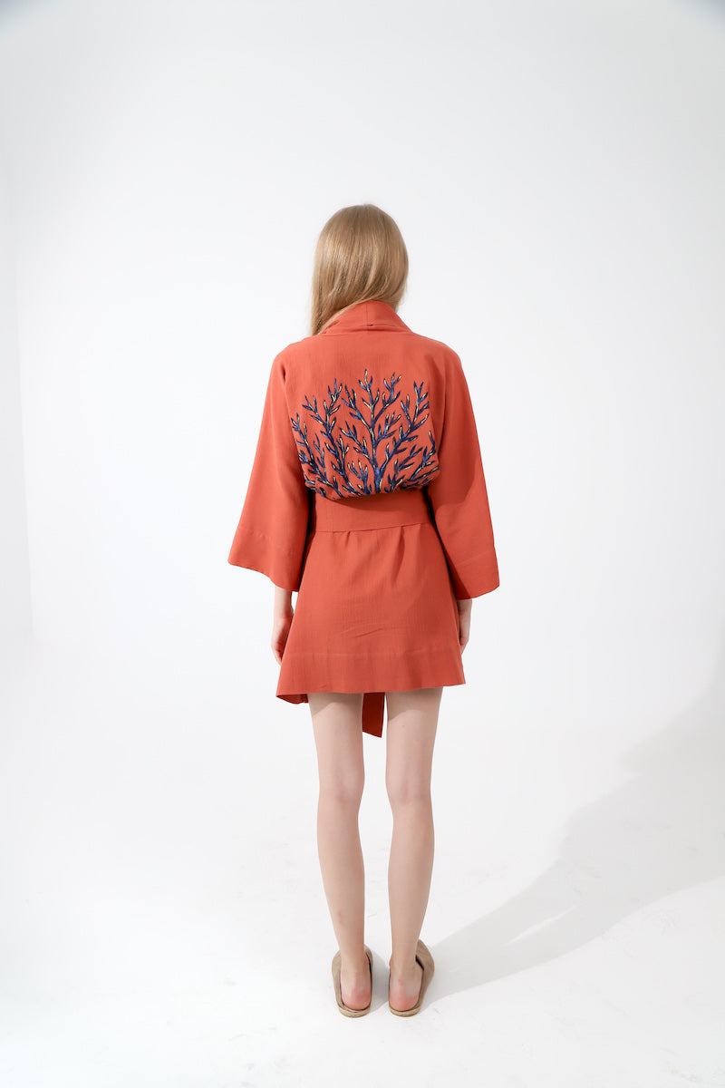 Look Project - Coral Effect Kimono Ginger