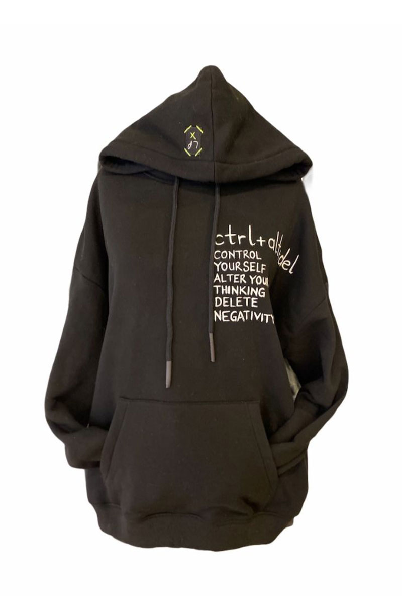 Lookproject - Ctrl Alt Del - El Boyaması Hoodie