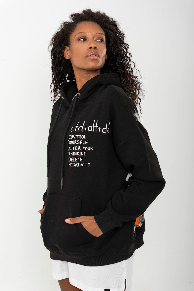 Look Project - CTRL ALT DEL - Hand Painted Hoodie