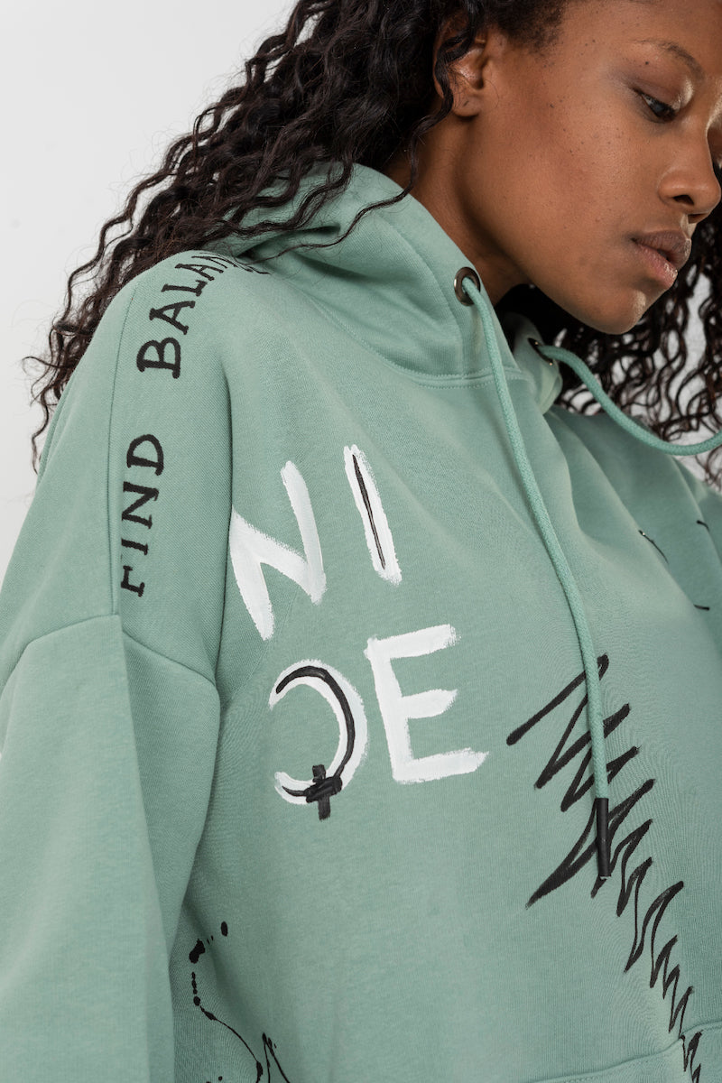 Look Project - Don't Look Back - Hand Painted Hoodie