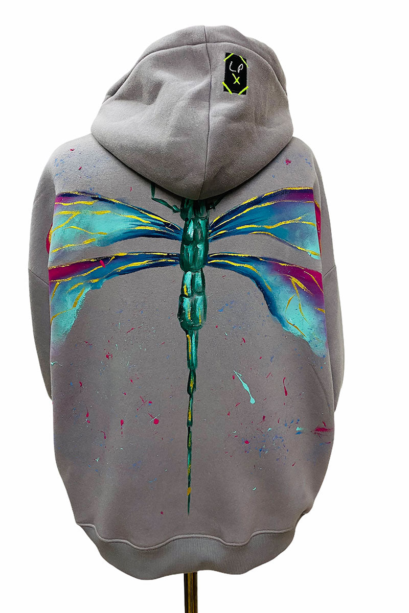 Lookproject - Dragon Fly - El Boyaması Hoodie