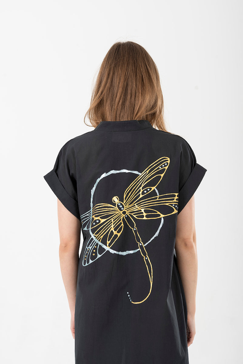 Look Project - DragonFly Black Elbise Gömlek