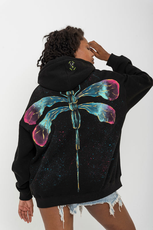 Look Project - Dragonfly - Hand Painted Hoodie
