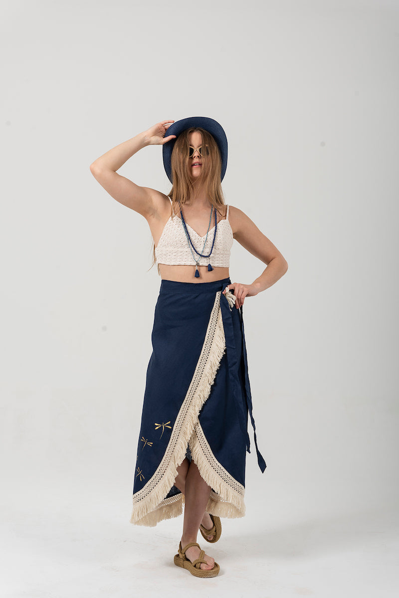 Look Project - Dragonfly Navy Pareo