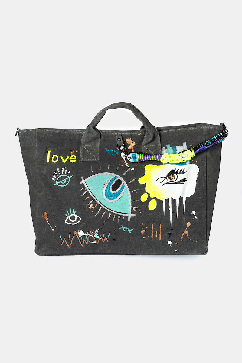 Look Project - Antrasit Ellie the Eyes Plaj Çantası