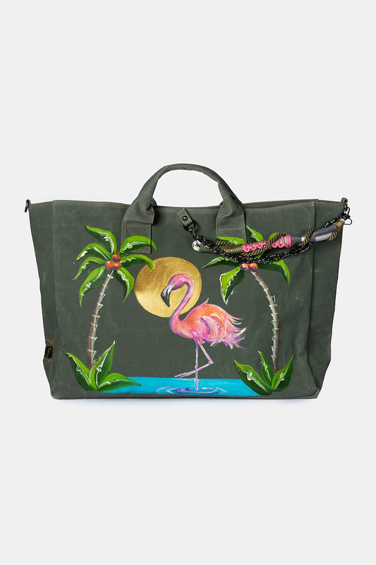 Look Project - Khaki Fay the Flamingo Plaj Çantası
