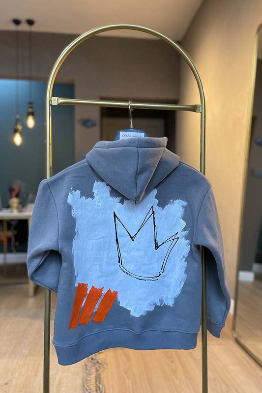 Look Project - Grey CTRL ALT DEL Çocuk Hoodie
