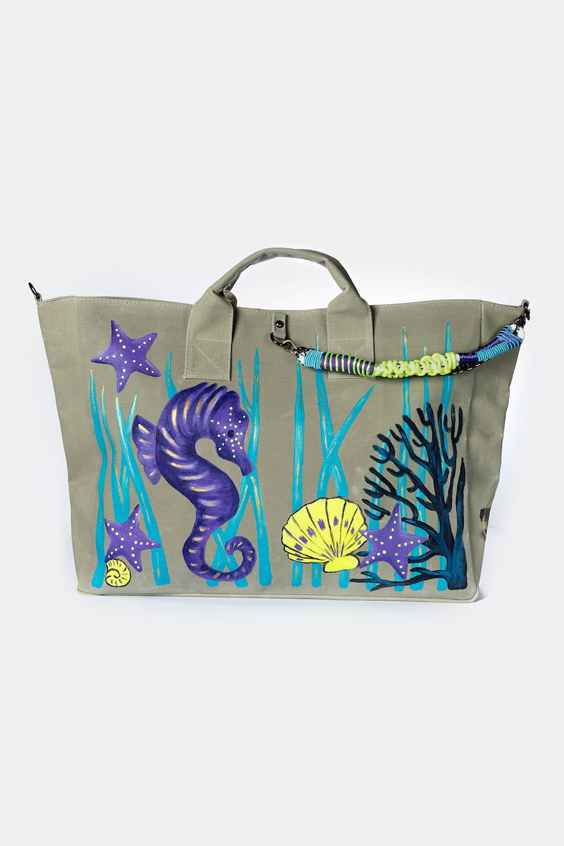 Look Project - Kum Rengi Hollie the Sea Horse Plaj Çantası