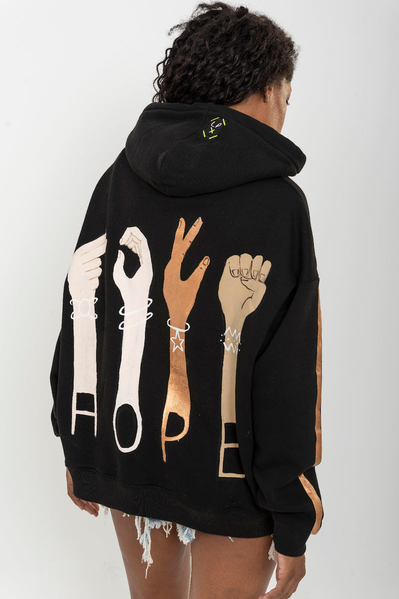Look Project - Hope - Hand Painted Hoodie