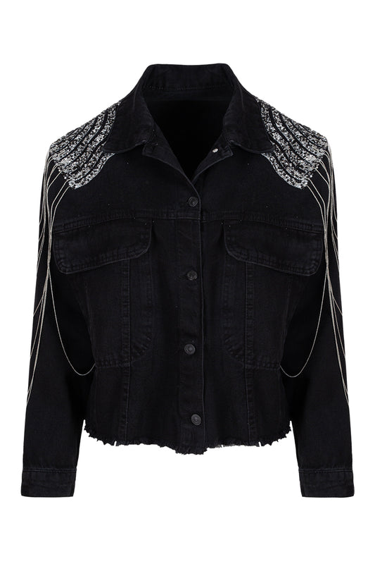 Innu Denim Ceket - Siyah