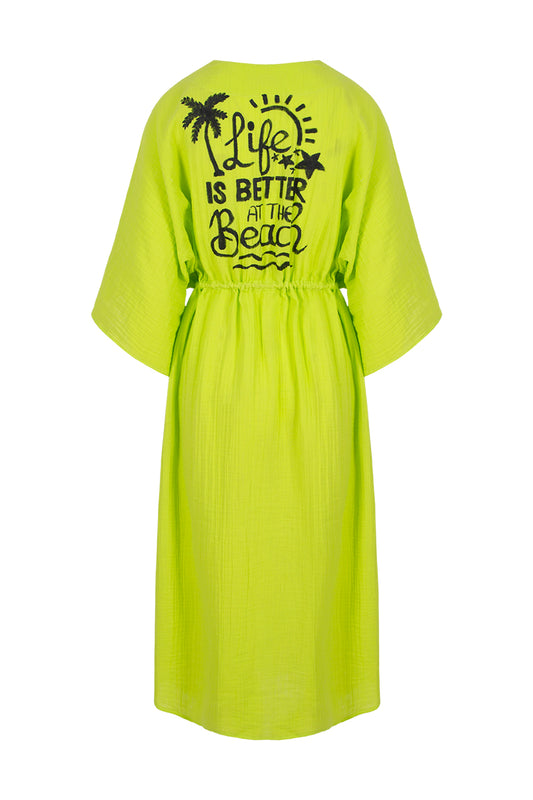 Life is Better Kimono - Neon