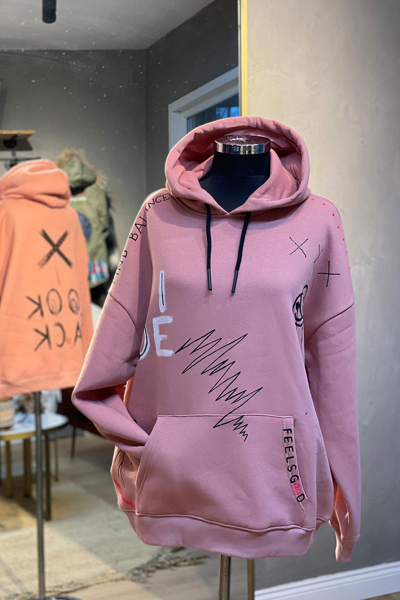 Look Project - Dust Rose Look Back Hoodie