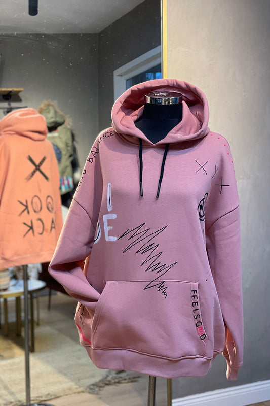 Look Project - Dust Rose Look Back Hoodie