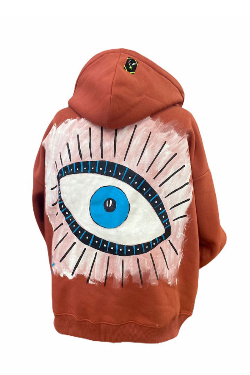 Lookproject - Lucky Look - El Boyaması Hoodie