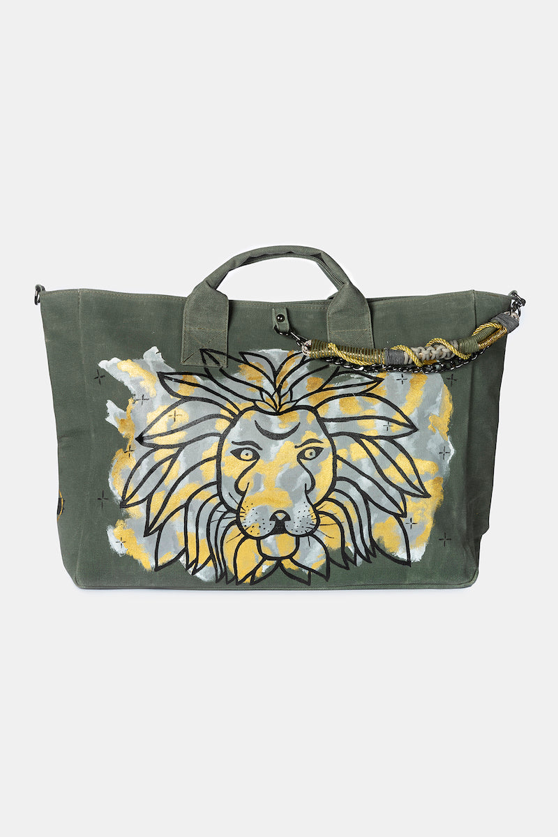 Look Project - Khaki Lulu the Lion Plaj Çantası