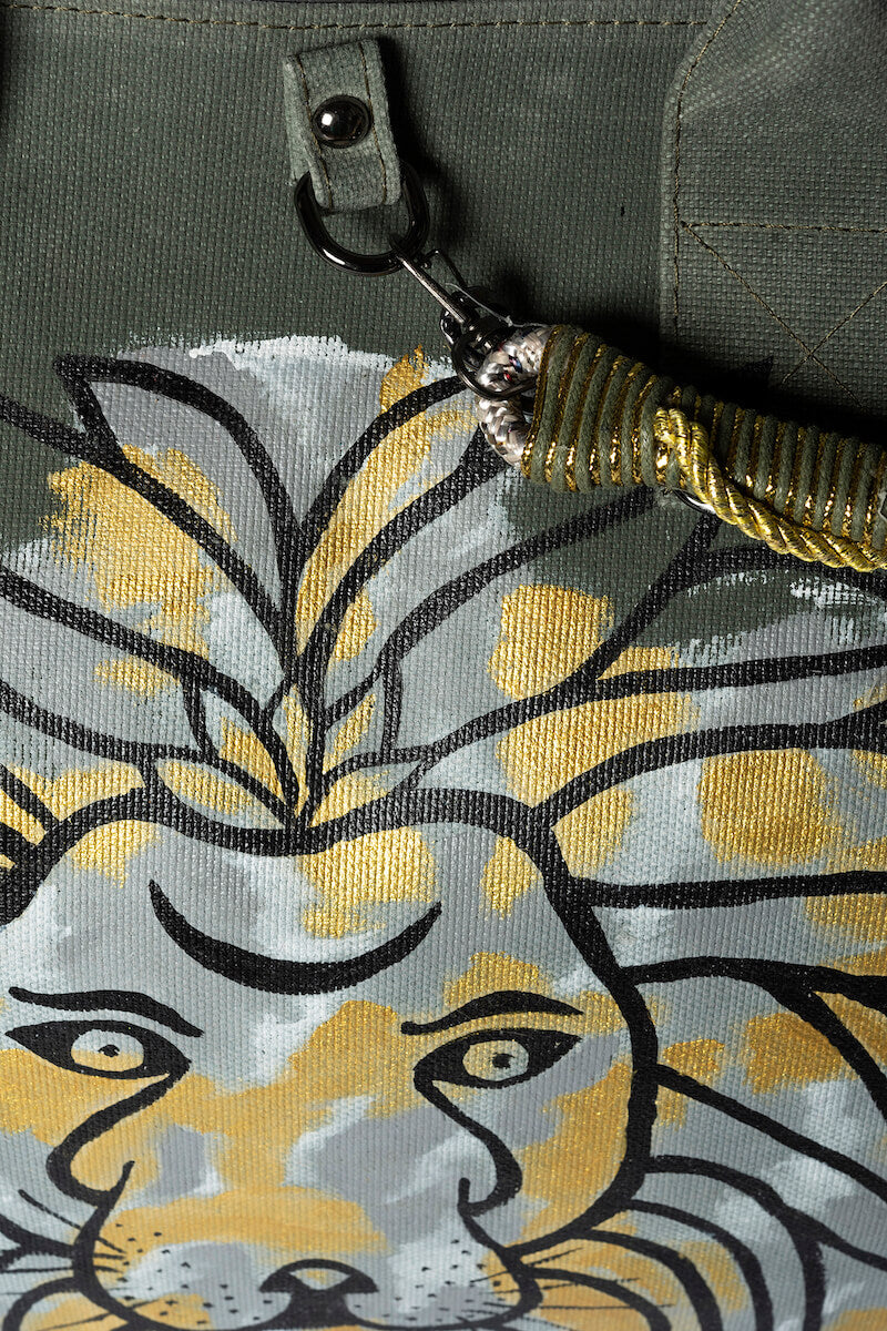 Look Project - Khaki Lulu the Lion Plaj Çantası