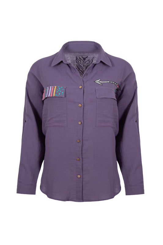 Magic Hand-Painted Shirt - Purple