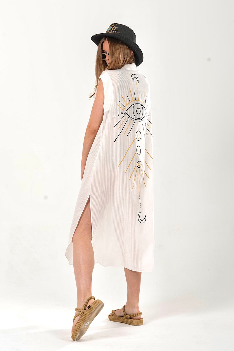 Look Project - Magus White Elbise Gömlek
