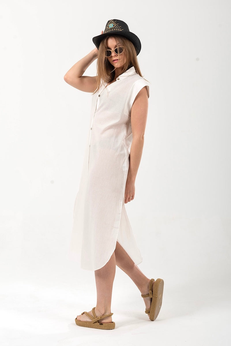 Look Project - Magus White Elbise Gömlek